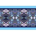 thumbnail image 2 of IBA Indianbeautifulart Blue Stripe & Paisley Decorative Fabric Laces For Crafts Printed Velvet&nbsp;Trim&nbsp;Fabric Sewing Border Ribbon&nbsp;Trims&nbsp;9 Yards 3 Inches, 2 of 2