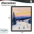 thumbnail image 4 of Stupell Industries Farmhouse Snowy Mountain Skiers at Sunset Black Floating Frame Canvas Art, 17 x 21, by The Prints Vibe, 4 of 8