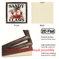 thumbnail image 4 of 1pc Rustic Coastal Sandy Claws Sign - Beach House Decor with Red Crab, Farmhouse Bathroom or Living Room Wall Art - No Electricity Needed, Easy Hang Installation - Housewarming Gift - 8x8 Inches,, 4 of 9