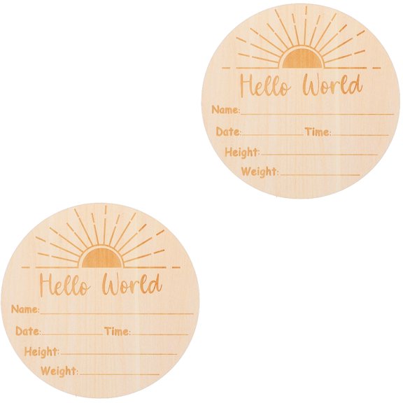 2 Pieces Signs Baby Birth Announcement Baby Newborn 14.80X14.80X0.20CM