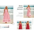 thumbnail image 6 of PRETTYGARDEN Women Summer Flowy Maxi Dress Casual Sleeveless Spaghetti Strap Ruffle Beach Long Dresses, 6 of 9