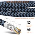 thumbnail image 5 of iSeekerKit Cable USB Cables de carga micro USB trenzados extra largos de 15 pies [paquete de 2] Compatible con controlador Android/Windows/PS4/Samsung Galaxy s7 s6 Plus y más (negro), 5 of 5