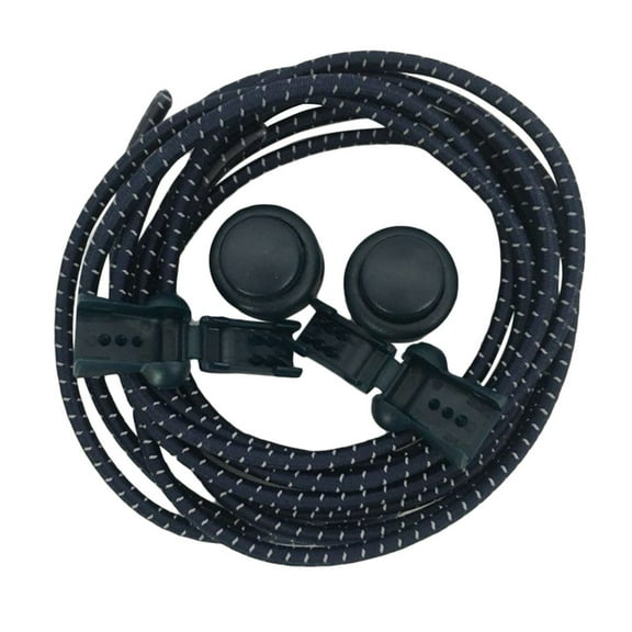 Hemoton 1 Pair Sports Shoe Laces Elastic and Reflective Lazy Shoelaces for Running Hiking Climbing Jogging (Navy Blue)