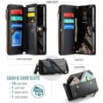 thumbnail image 3 of Crossbody for Samsung Galaxy A37 A57 Case Wallet【RFID Blocking】with 10-Card Holder Zipper Bills Slot, Soft PU Leather Magnetic Flip Wristlet Shoulder Strap Wallet Case for Women, 3 of 13