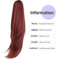 thumbnail image 3 of ORUYROP Extension de Queue de Cheval, 20 Pouces extensions de Cheveux de Queue de Cheval Auburn Queue de Cheval Bouclée Cheveux à Longues Griffes Extension de Cheveux Pièce de Cheveux Synthétique d'Apparence Naturelle pour Femmes, 3 of 7