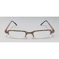 thumbnail image 3 of NEW HARRY LARY'S KULTY WOMENS/LADIES DESIGNER HALF-RIM LIGHT BRONZE / BLACK PATTERN CASUAL SLEEK SOFT NOSEPADS FRAME DEMO LENSES 45-0-0 EYEGLASSES/EYE GLASSES, 3 of 9