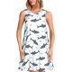 thumbnail image 1 of Balery Cute Shark Vestidos de verano para mujer con estampado: vestido holgado sin mangas, vestido playero informal y cómodo para días calurosos., 1 of 7