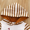 thumbnail image 5 of Utlike Baby Boys Bodysuits Striped Hooded Thanksgiving Autumn Winter Long Sleeve Romper Athletic Fit Onesies Daily Wear Size 6 Months-12 Months, 5 of 7