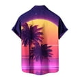 thumbnail image 3 of Mens Hawaiian Shirt Stretch Short Sleeve Blouse Button Down 3D Graphic Print Bowling Shirt Plus Size Stylish Aloha Shirt Summer Beach Tops with Pocket, 3 of 3