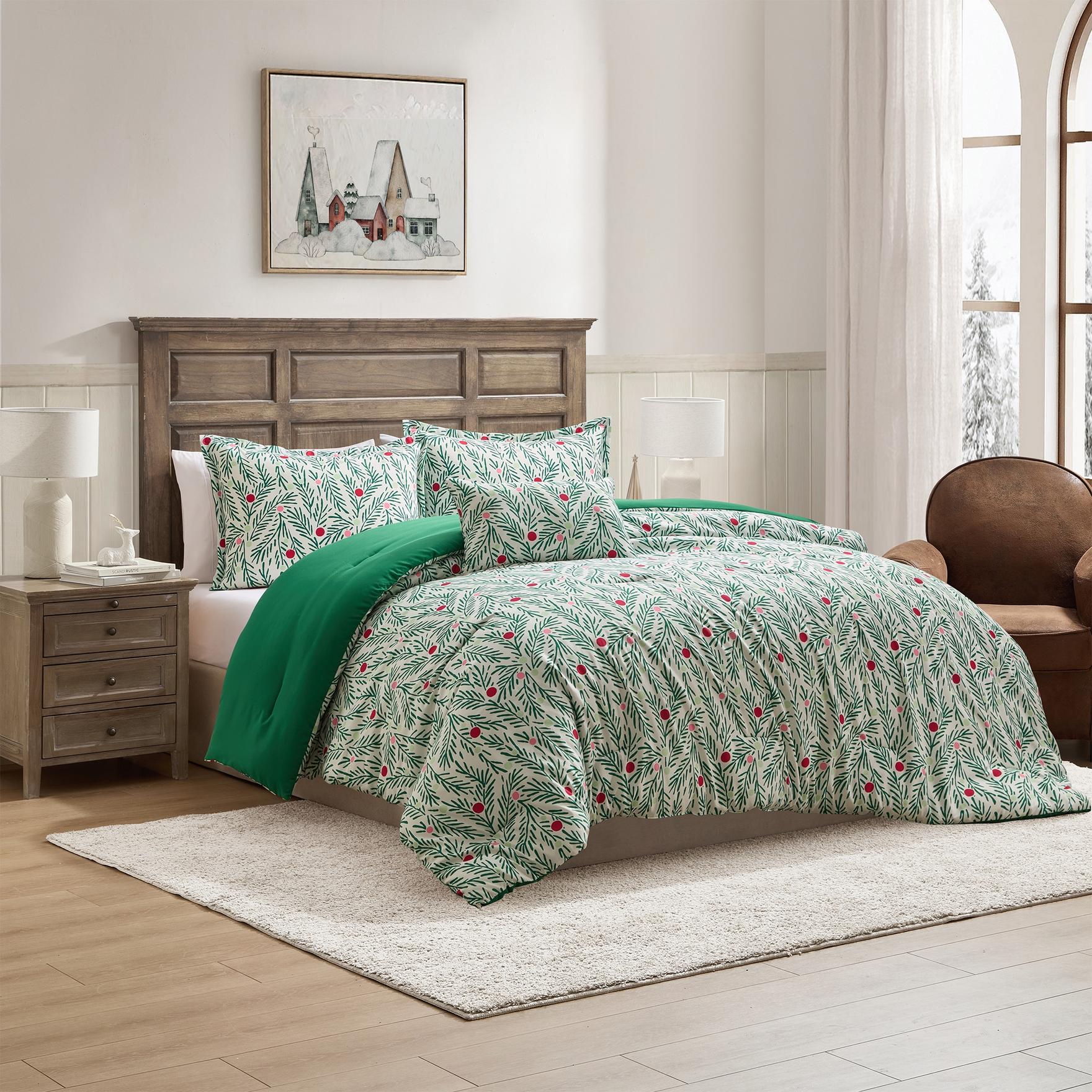 Hallmark Green Branches 4Pc. &nbsp;Comforter Set