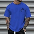 thumbnail image 2 of Gubotare Mens Short Sleeve Graphic Crew Neck Classic Fit T-Shirt (Blue,L), 2 of 3