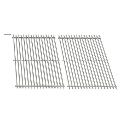Replacement Sus304 Solid Rod Stainless Steel Cooking Grates for Broil-mate 8248TEXAN50, Broil King 969-27, 96997, Gas Models, Set of 2
