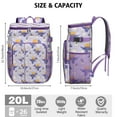 thumbnail image 3 of Travel Cooler Bag - LightPurple Cartoon Dinosaurs Eggs Pattern Camping Beer Cooler Backpack with Bottle Opener- Waterproof Insulated Picnic Backpacks - Cooler Bag for Beach, 3 of 6