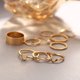 thumbnail image 5 of Anillos abiertos de aleación, conjunto de 10 piezas, anillos de perlas con personalidad, anillo de corazón de amor Sailing Electrónica, 5 of 5