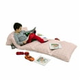 thumbnail image 3 of Floral Floor Pillow Lounger Cover, Leaves Florets Petals Pattern in Watercolor Paint Pastel Colored Picture Print, Nap Mat Printed Fabric Case for 5 Pillows, 88" x 27", Coral, by Ambesonne, 3 of 5