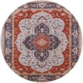 thumbnail image 1 of Ahgly Company Indoor Round Mid-Century Modern Chestnut Brown Oriental Area Rugs, 4' Round, 1 of 6