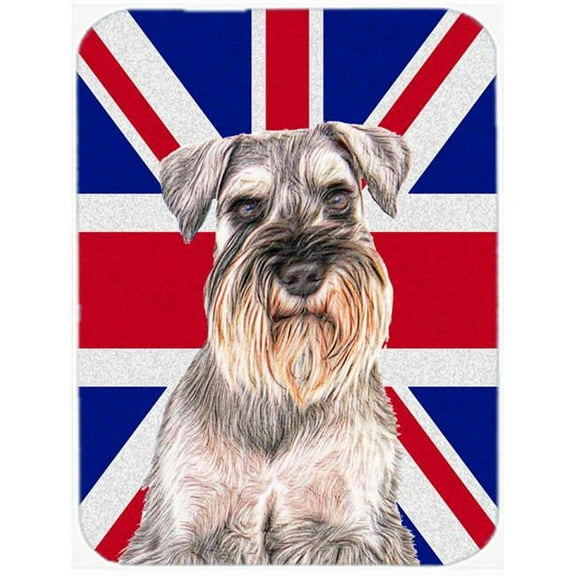 Carolines Treasures  Schnauzer with English Union Jack British Flag Mouse Pad