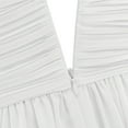 thumbnail image 5 of ranrann Kids Big Girls Ruching Bust Junior Bridesmaid Chiffon Dress Wedding Maxi Gown White 6, 5 of 6