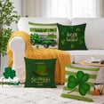 thumbnail image 4 of St Patricks Day Throw Pillow Covers 16x16 Set of 4 Green Plaid Decorative Pillow Covers Saint Patricks Day Shamrock Clover Truck Cushion Covers Pillow Cases for Home Outdoor Sofa Decoration（16 inch）, 4 of 6