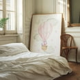 thumbnail image 2 of Pink Hot Air Balloon, Magic Unicorn, Moon, Stars, Girl Nursery - Illustration Watercolor Whimsical Hot Air Balloon Animal Pastel Fantasy Oak Framed Wall Art Print 8 x 10 inches, 2 of 12