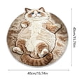 thumbnail image 6 of 3D Cute Cat Round Floor Mat, Funny Animal Print Non Slip Rug for Bedroom Entrance Home Decor, 6 of 6