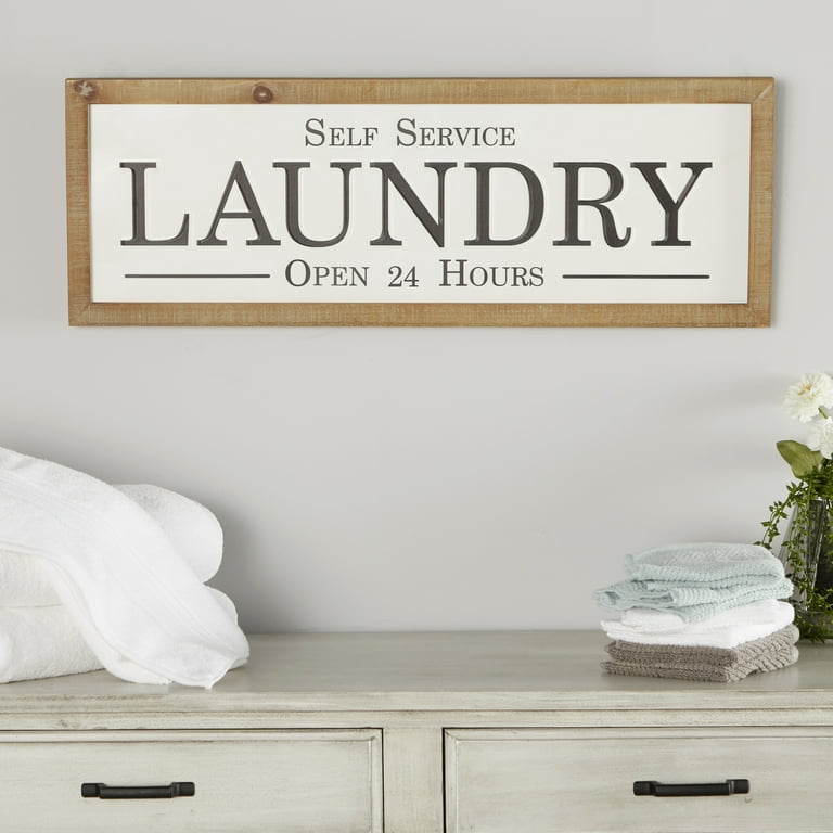 Metal laundry sign discount