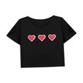 thumbnail image 4 of Top corto suelto para mujer, ropa deportiva de verano, Top sencillo de manga corta para ir de compras M, 4 of 7