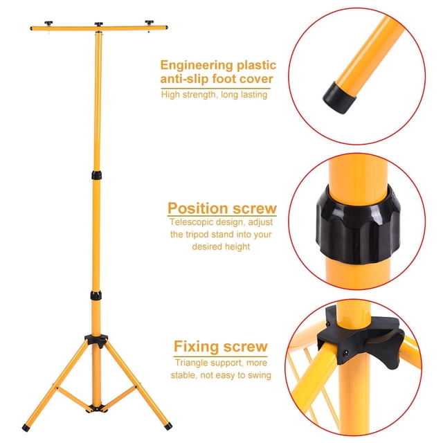 Luz De Trípode Iluminación En Trípode De Cabeza Gemela Telescópica Para Iluminación De Lámpara De Trabajo De Sitio De Construcción De Luz De Inundación LED YLSHRF Lighting Tripod