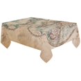 thumbnail image 2 of BSDHOME Retro World Map Cotton Linen Tablecloth Sets 60x120 Inches - Antique Old Map Desk Sofa Table Cloth Cover for Party Decor, 2 of 5
