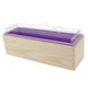 thumbnail image 5 of Rectangle Divided Silicone Soap Loaf Mold With Wooden Box Diy 1.2kg Purple, 5 of 5
