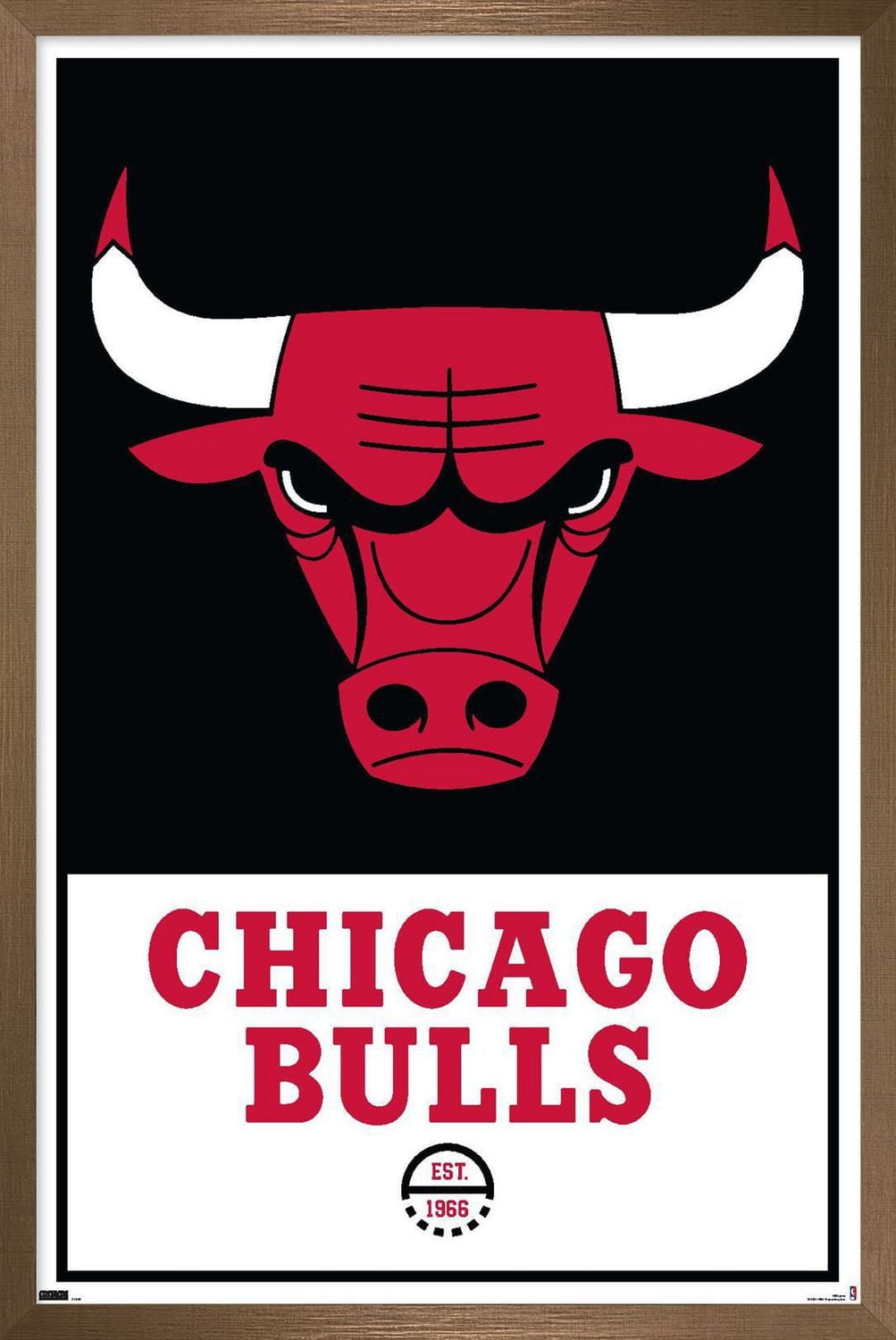 NBA Chicago Bulls - Logo 21 Wall Poster, 22.375" x 34" Framed