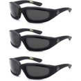 thumbnail image 1 of OWL Pouch Choppers Protective Polycarbonate Motorcycle Riding Goggle Glasses Smoke 3 Pairs, 1 of 1