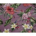 thumbnail image 4 of oneOone Polyester Lycra Dusty Purple Fabric Floral & Leaves Tropical Craft Projects Decor Fabric Printed By The Yard 56 Inch Wide, 4 of 4