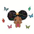 thumbnail image 4 of 1 pieza de pegatinas de pared inspiradoras para la habitación de los niños, decoración de pared de guardería, pegatinas de papel, decoración de pared para niña negra, 4 of 5
