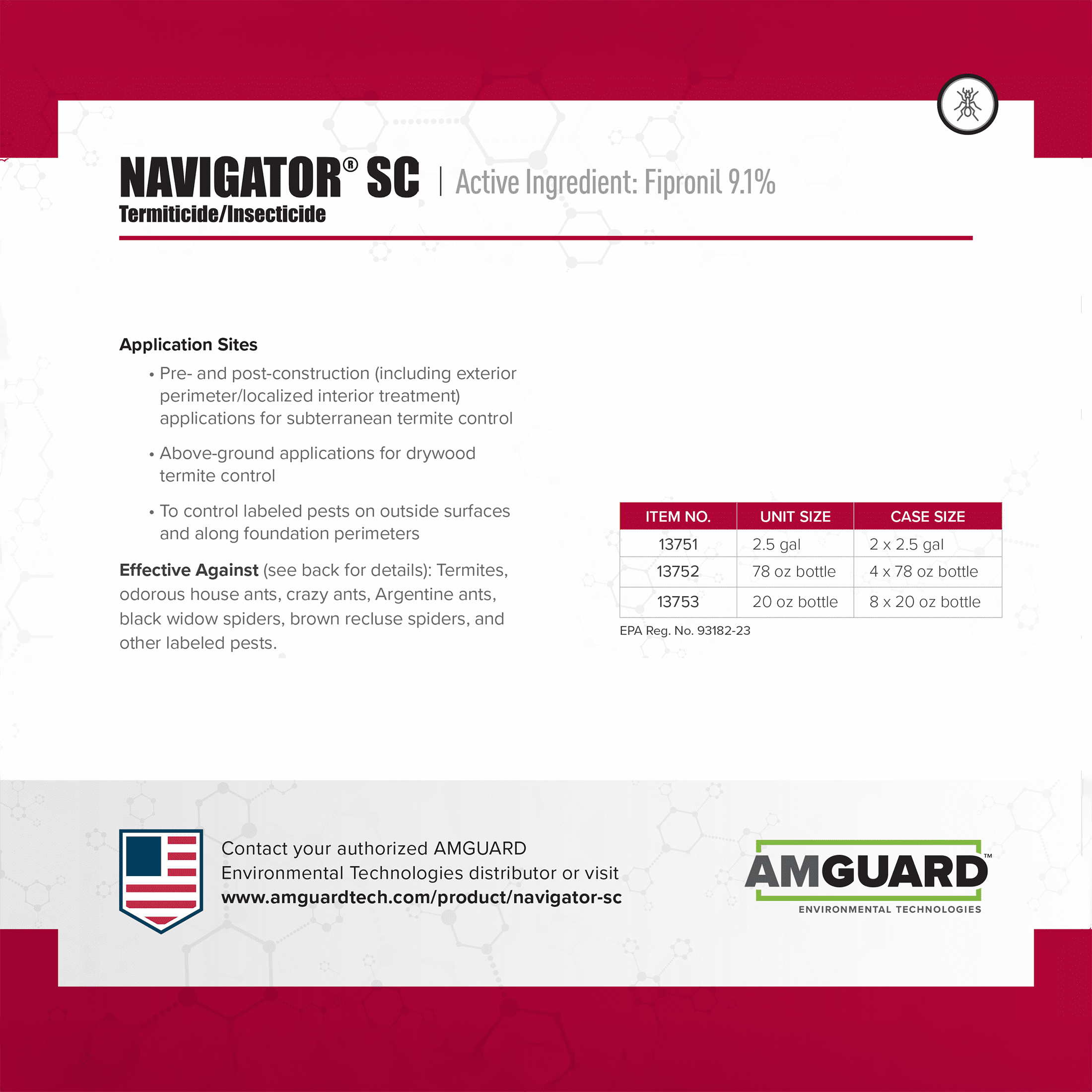 Navigator SC Termiticide/Insecticide - 78 fl oz Bottle by AmGuard