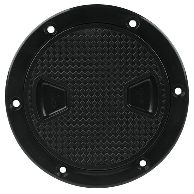 Shisuyan Housse de Trappe Ronde Noire en ABS Protection de Pont 1Ensemble