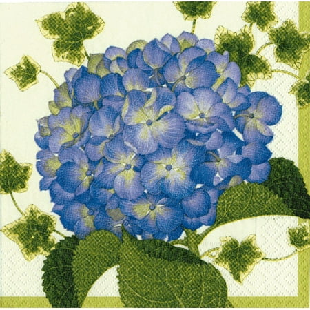 Napkins Hydrangea - Caspari Hydrangea Luncheon Napkins, Package of 20 paper luncheon napkins by Caspari - Hydrangea is ideal for parties in or out of the garden! By ScandinavianShoppe Ship from US