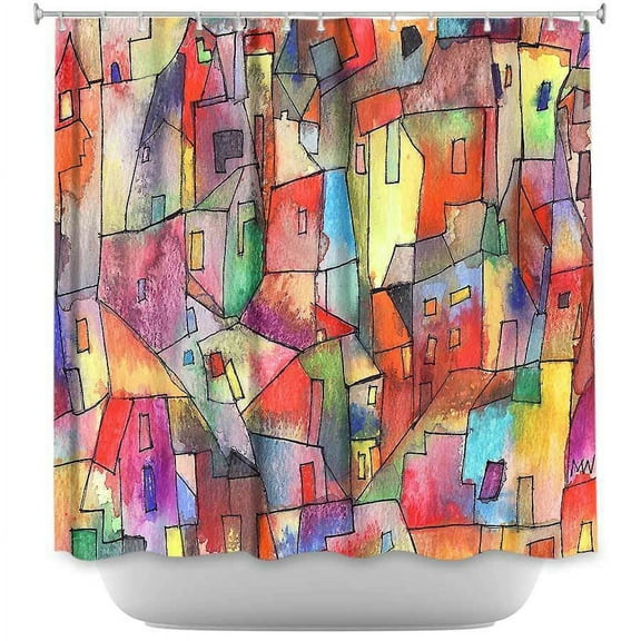 Shower Curtains - DiaNoche Designs - Rainbowville