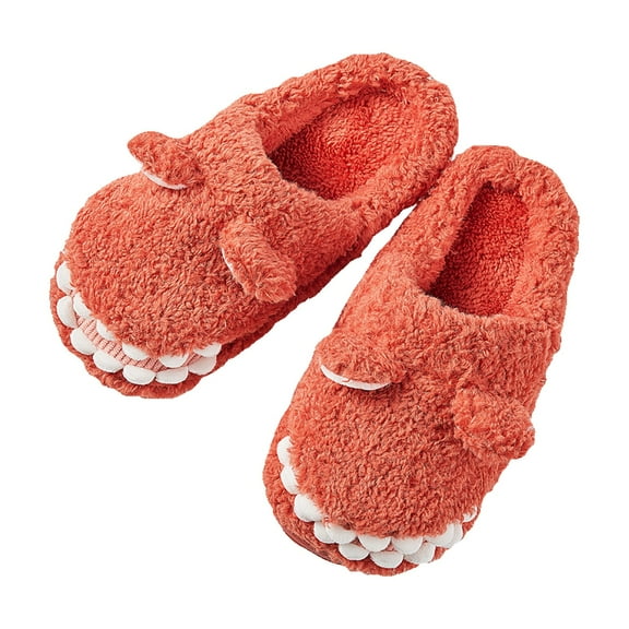 Generic Toddler Christmas Slipper Bedroom Slippers For Kids Cotton Slippers Girls Boys Slippers Memory Foam Comfy House Slippers Winter Warm Indoor Clearance Shoes(7-8 Years,Red)