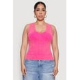 thumbnail image 2 of Womens Plus Size Seamless Mineral Wash V Neck Tank Top, 2 of 5