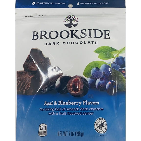 Brookside Dark Chocolate ACAI & BLUEBERRY FLAVORS 7 Oz Bag