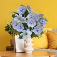 thumbnail image 6 of Hiroekza Artificial Flower - Carnation, Madonna Lily Outdoor Fake Flowers Faux Outdoor Flowers Real Looking Artificial Flowers for Wedding Home Decoration Handheld Wall 25cm Blue, 6 of 6