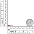 thumbnail image 5 of Gem Stone King 18K Yellow Gold Plated Silver Fancy Purple Zirconia Stud Earrings for Women | 0.92 Cttw | Gemstone Birthstone | Round 5MM, 5 of 5
