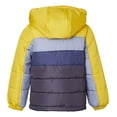 thumbnail image 3 of Sportoli Boys Hooded Colorblock Winter Puffer Jacket Coat - Yellow (Size 5-6), 3 of 3