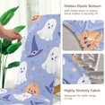 thumbnail image 5 of Yayeee 2 Pack Dining Chair Covers Stretch Parson Chairs Slipcovers Seat Protector, Blue Halloween, 5 of 6