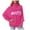 Hot Pink, variant on Women Merry Sweaters Turtleneck Long Sleeve Letter Print Loose Knitted Pullover Merry Christmas Sweater