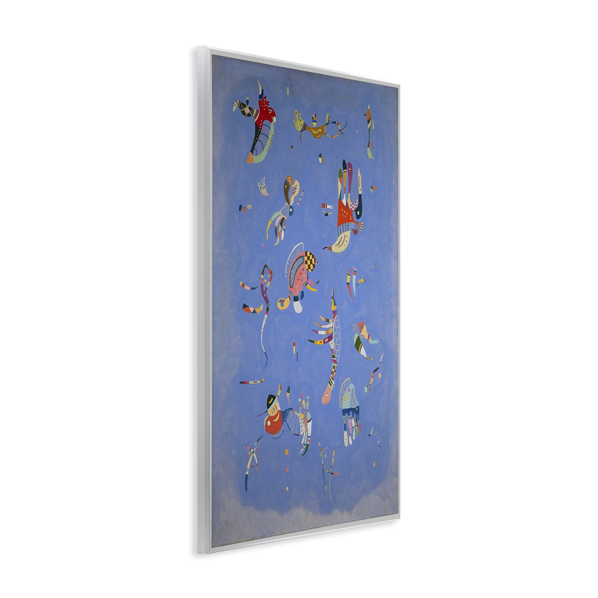 Stupell Industries Kandinsky Sky Blue Painting Abstract Painting Unframed Art Print Wall Art, 13 x 19