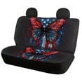 thumbnail image 2 of Pzuqiu Automotive Vehicle Cushion Breathable, Compatible with Car Seats Auto Seat, Car Seat Covers Full Set Fit for Truck Cars Protect, American Flag Butterfly, 2 of 10