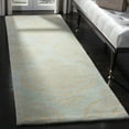 thumbnail image 3 of SAFAVIEH Soho Quinton Geometric Wool Area Rug, Blue/Beige, 5' x 8', 3 of 10