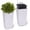 White, variant on Self-Watering Tall Planters Set of 2 – Modern Rectangular Plant Pots with Drainage Holes, Water Level Monitor, Inner Bucket, Wheels – White, F2240 Direct Injection Molded, 16 inches tall